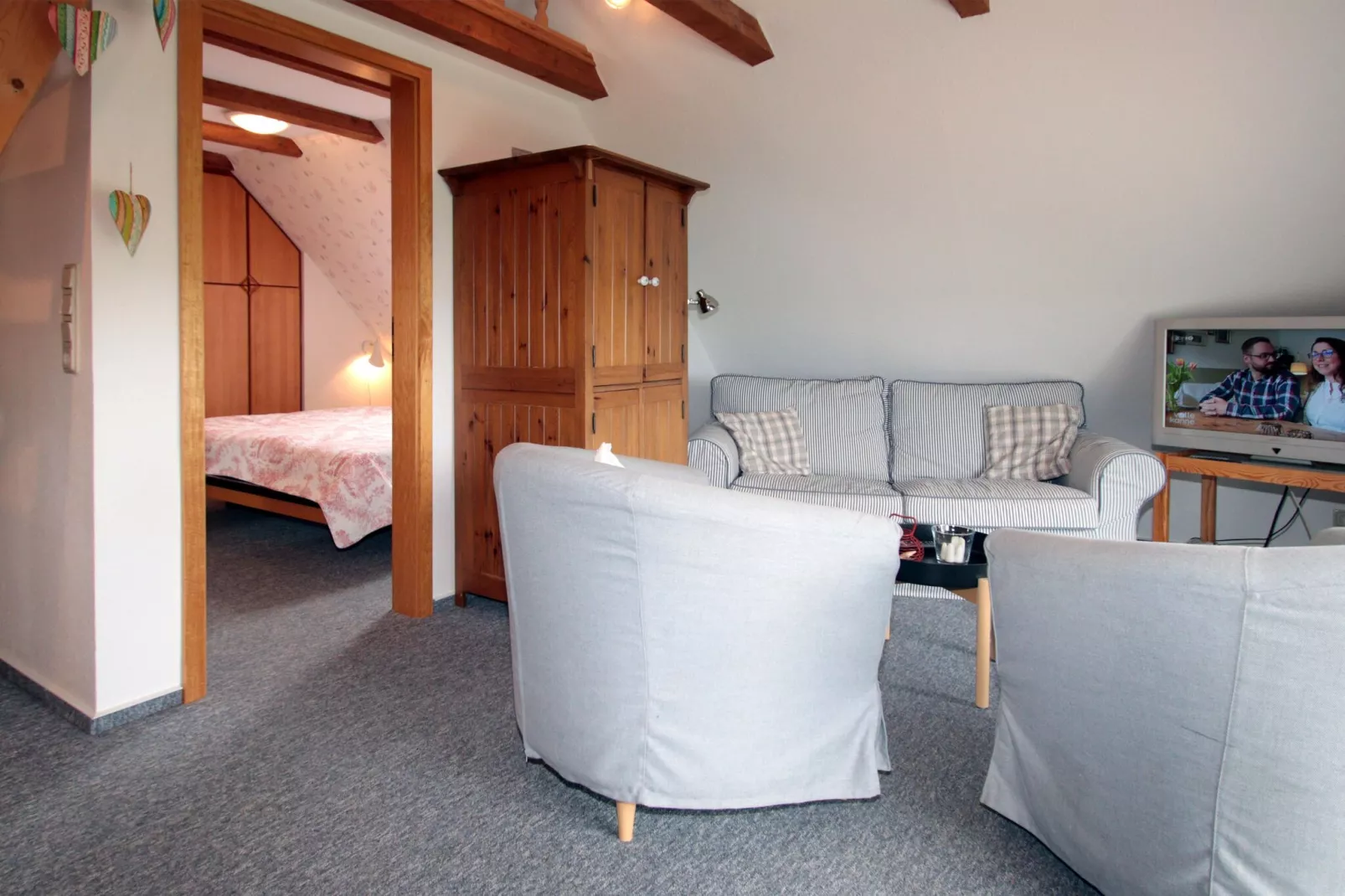 Ferienwohnung in Hilgenriedersiel-Woonkamer