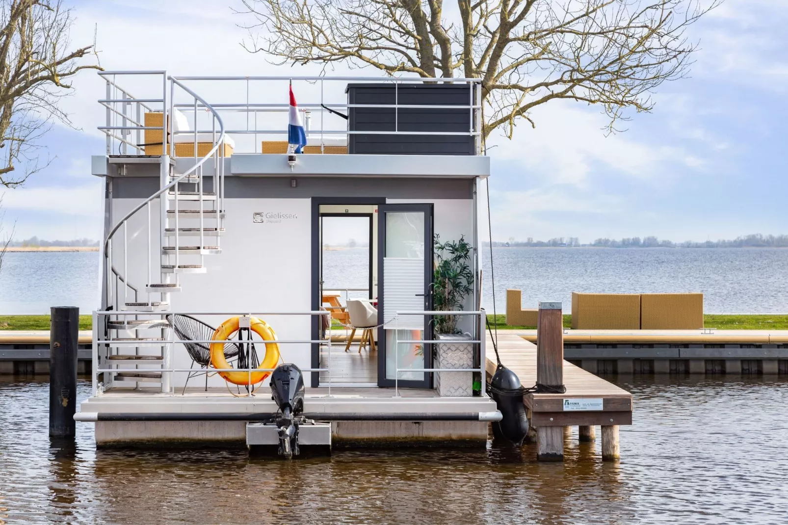 Houseboat Agua Dolce-Terrasbalkon