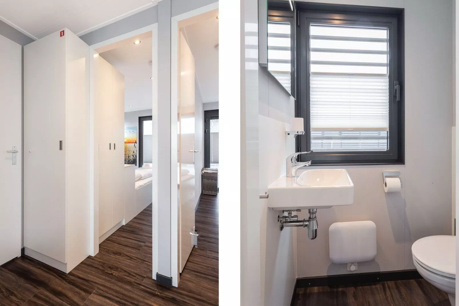Houseboat Elysium met dakterras-Badkamer