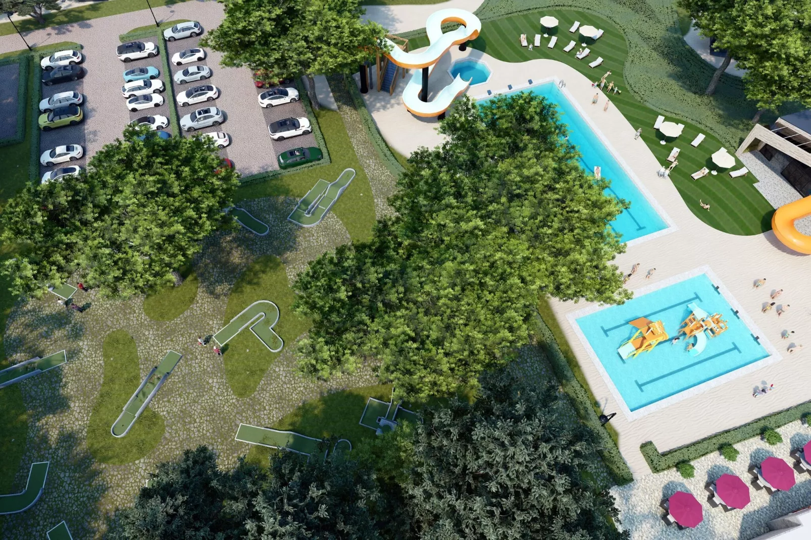 Resort Kaatsheuvel 4-Gebieden zomer 1km