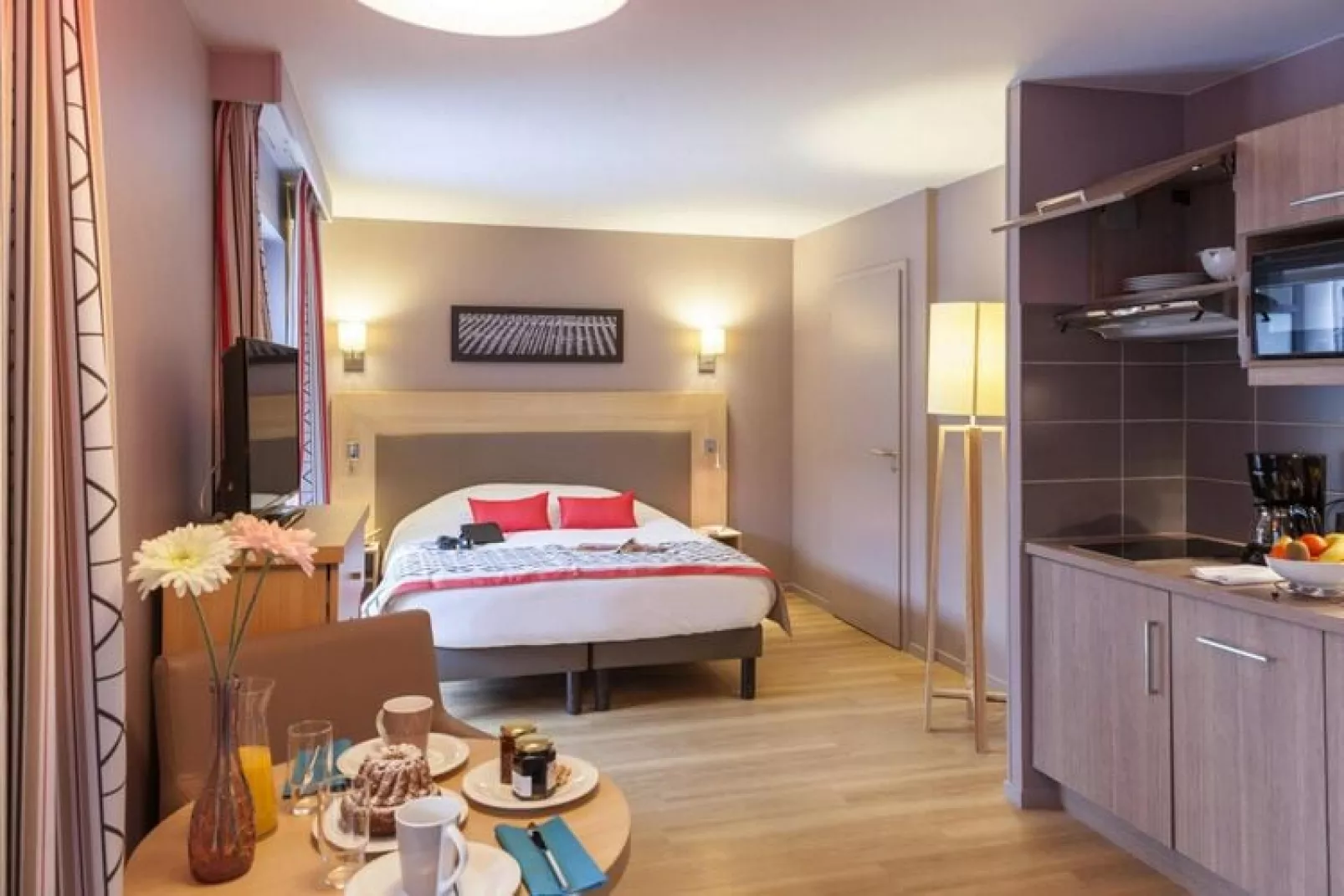 Residence La Petite Venise Colmar - 24 Standard Apt 4 p - 1 bedroom-Slaapkamer
