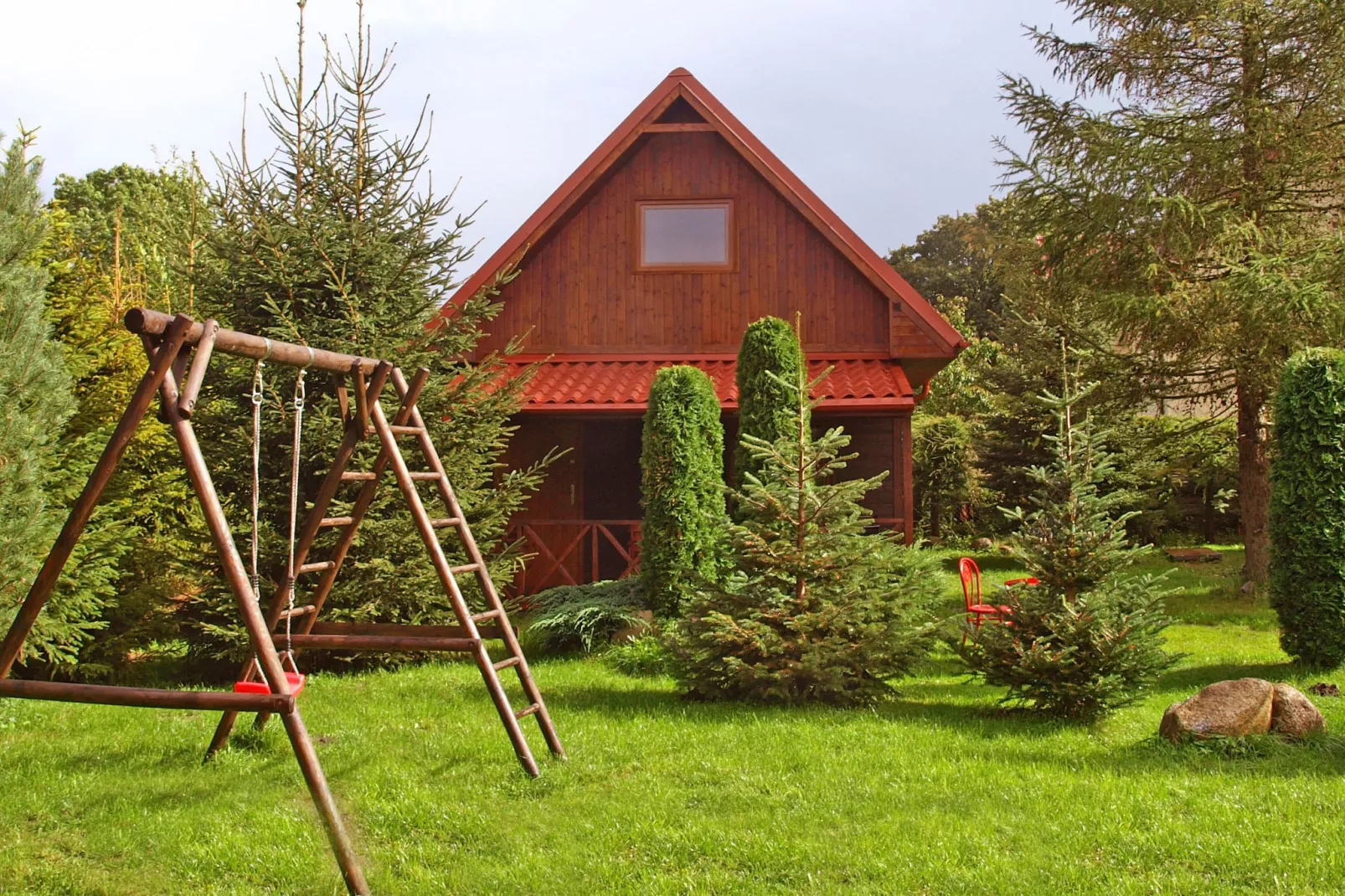 House among beautiful forests