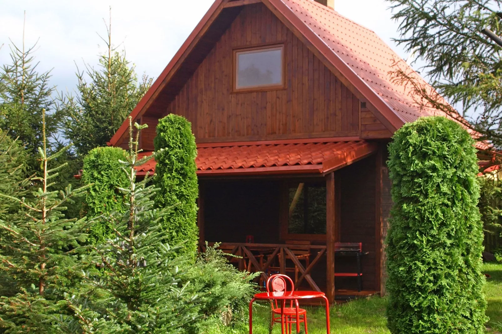 House among beautiful forests