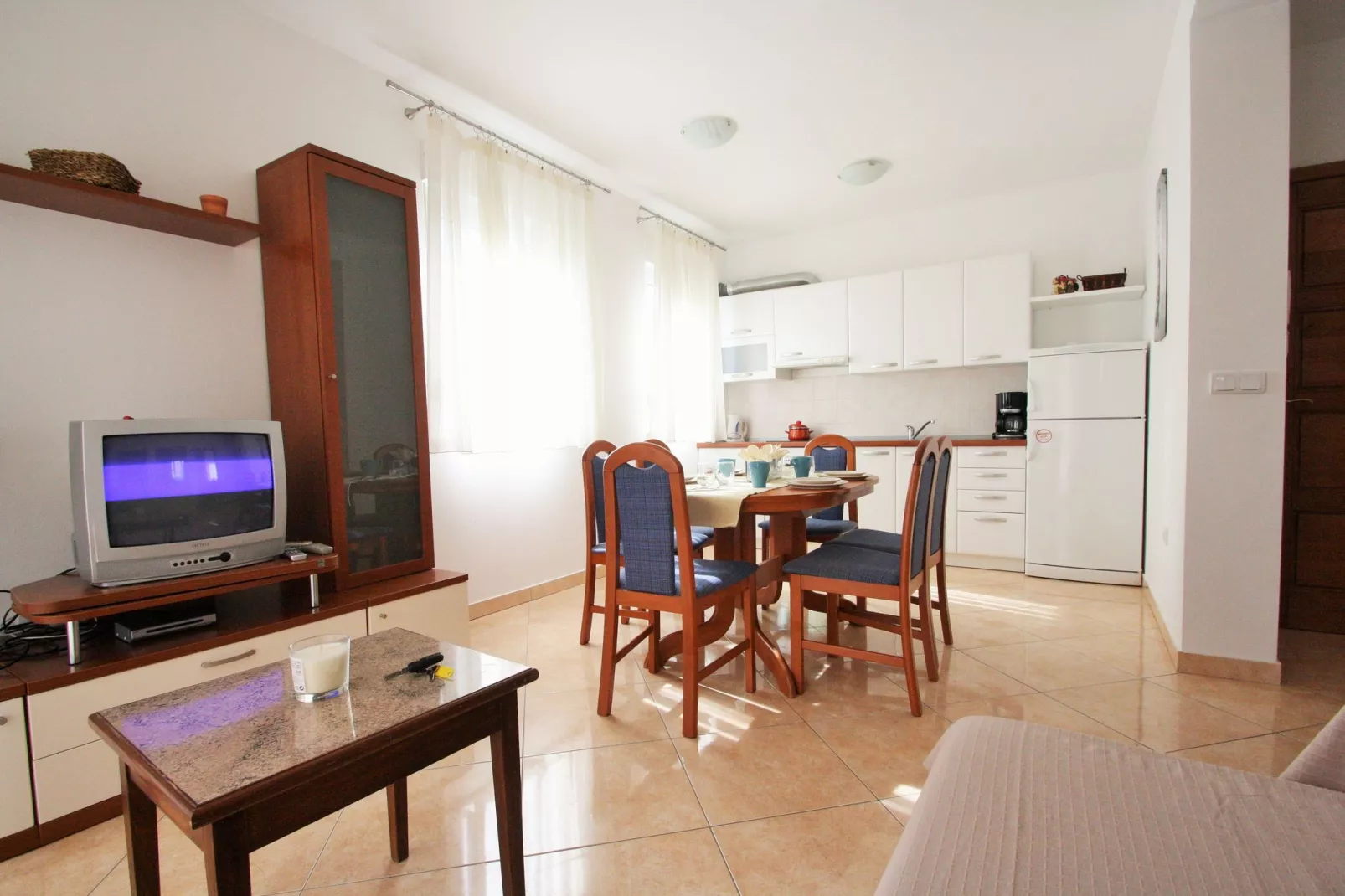 Two-Bedroom Apartment Bilic with Balcony in Porec Area-Woonkamer