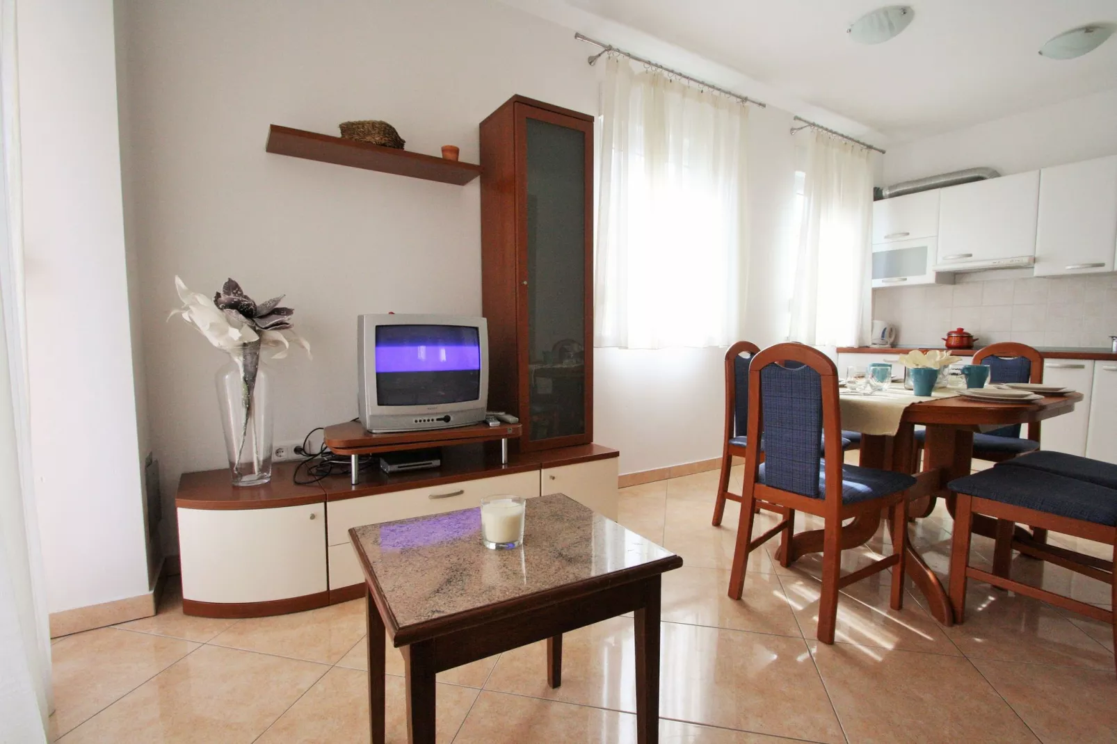 Two-Bedroom Apartment Bilic with Balcony in Porec Area-Woonkamer