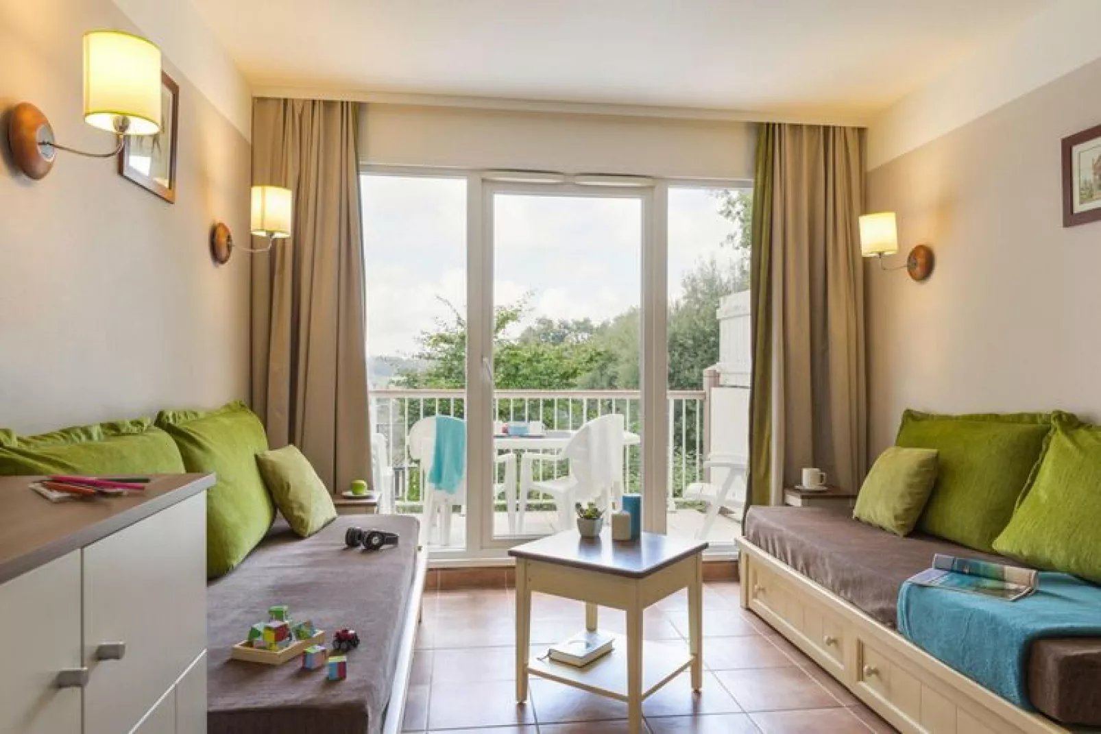 Holiday village Normandy Garden Branville // M8P Maison Tribu 8 pers 3 chambres - superíeur-Woonkamer