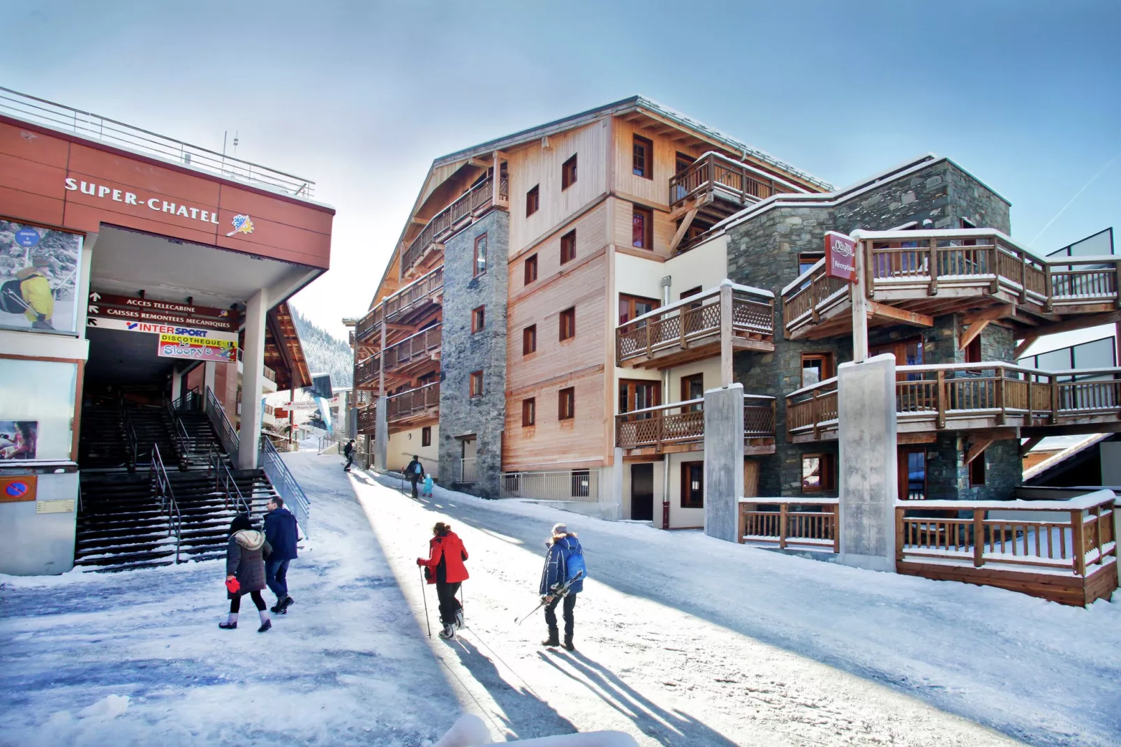 Les Fermes de Chatel 1-Gebied winter 1km