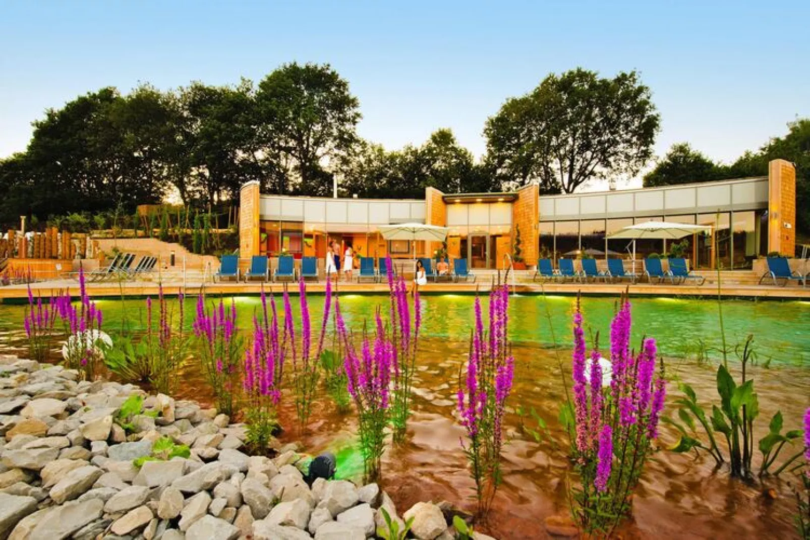 Feriendorf an der Therme Obernsees-Tuinen zomer