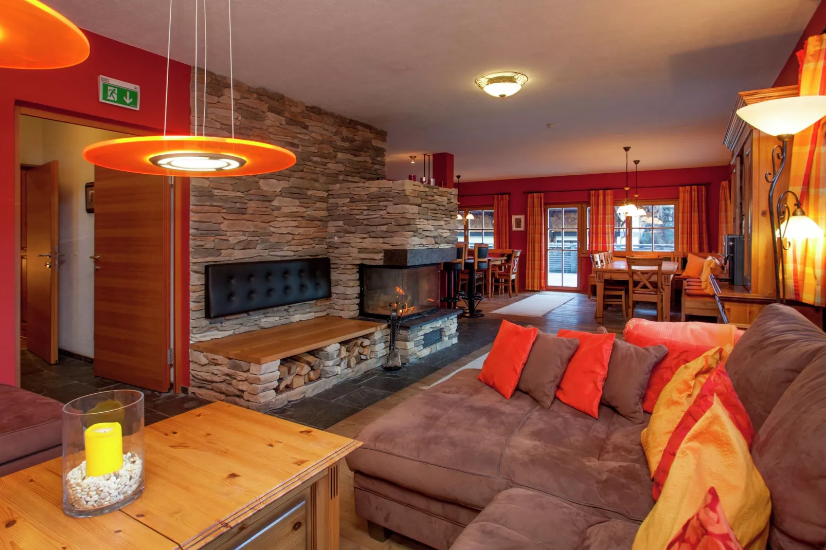 Luxus-Chalet Alpinum-Woonkamer