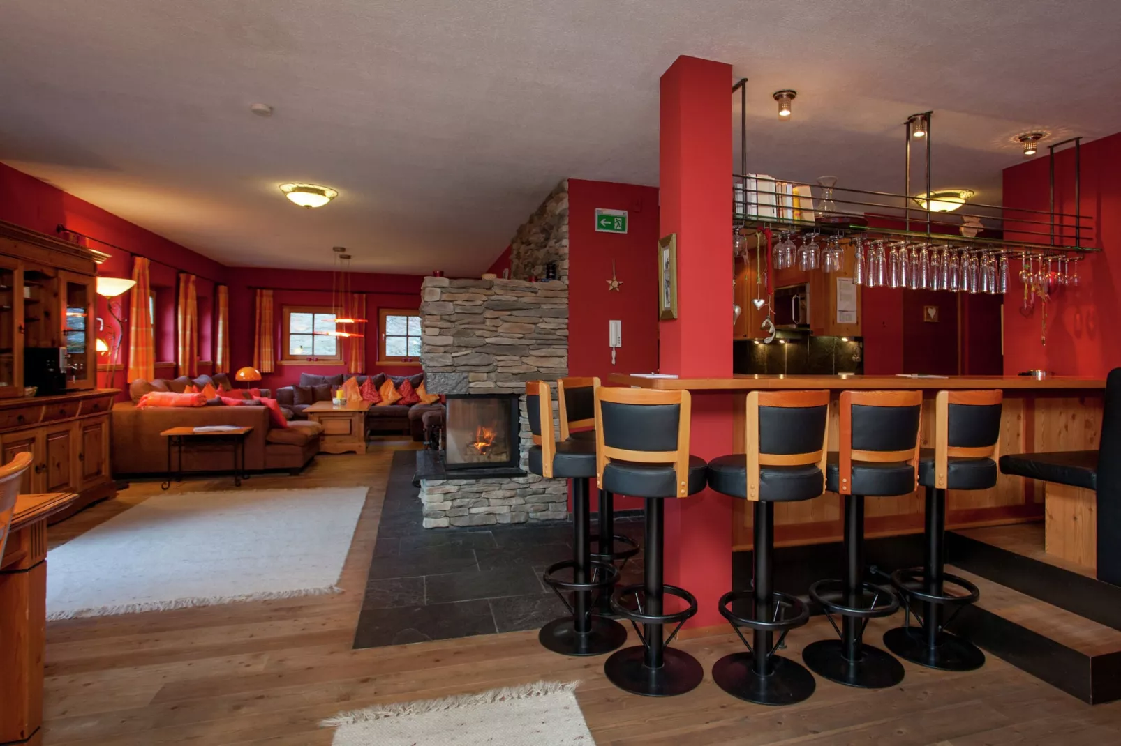 Luxus-Chalet Alpinum-Woonkamer