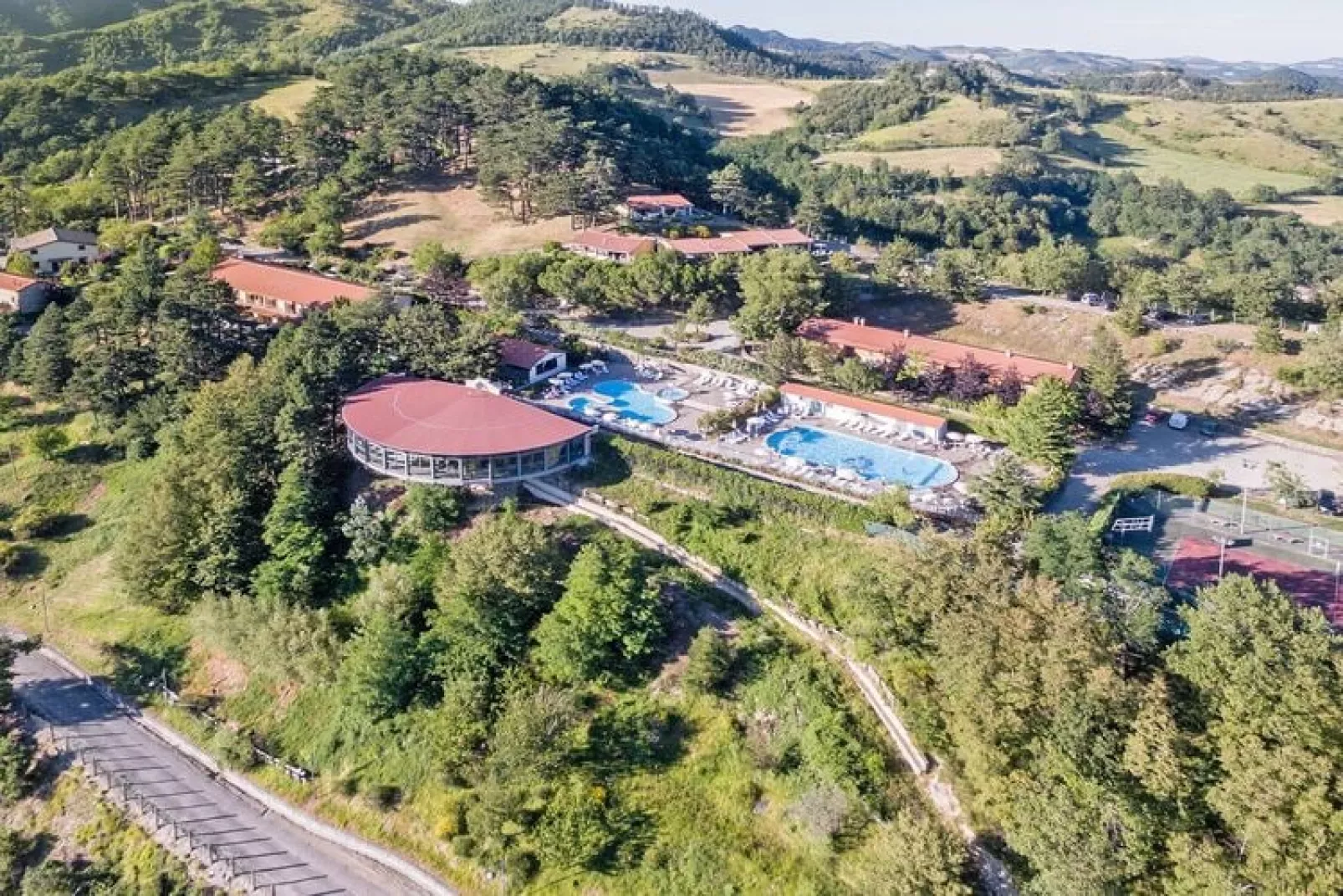 Ferienanlage Antico Borgo I Cancelli Palazzuolo - Type trilo ca 50 qm 1-4 Pax-Uitzicht zomer