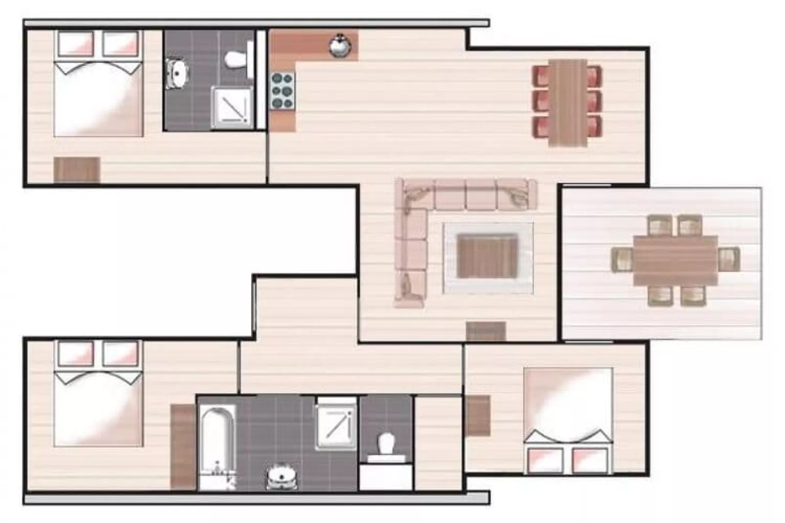 Eifeler Tor - Appartement Biggesee-Plattegrond