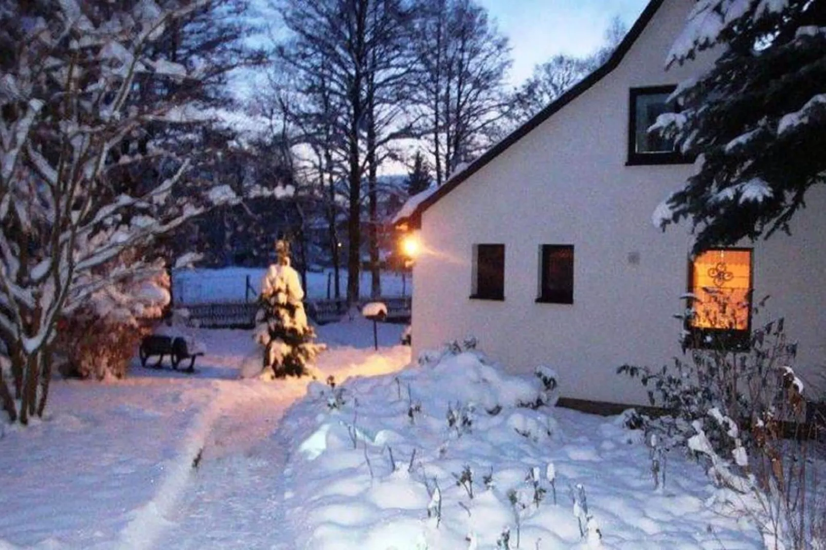 Ferienhaus im Erzgebirge-Exterieur winter