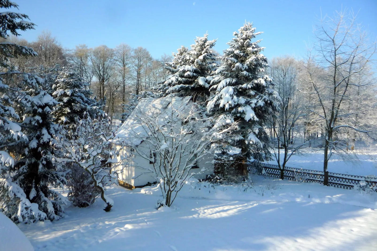Ferienhaus im Erzgebirge-Uitzicht winter