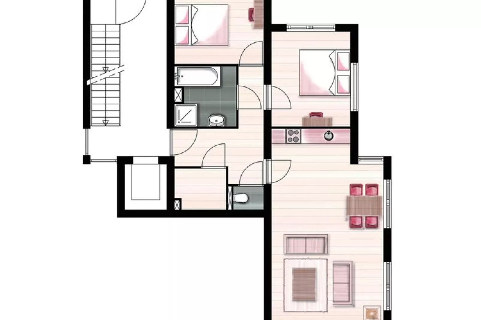 Appartement Ammersee Comfort, Eifeler Tor-Plattegrond