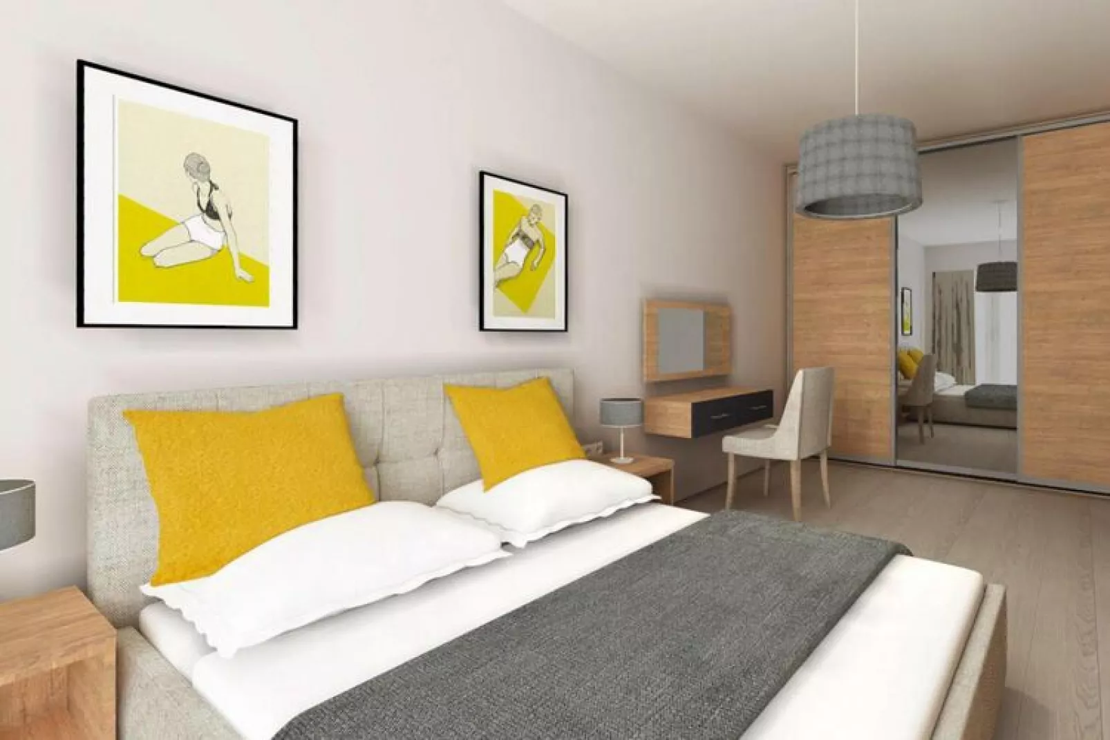 Apartamenty przy Nadmorskiej 106 38m2 Grzybowo-Slaapkamer
