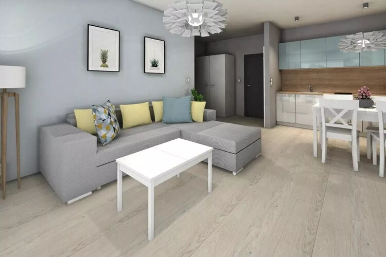 Apartamenty przy Nadmorskiej 104 42m2 Grzybowo-Woonkamer