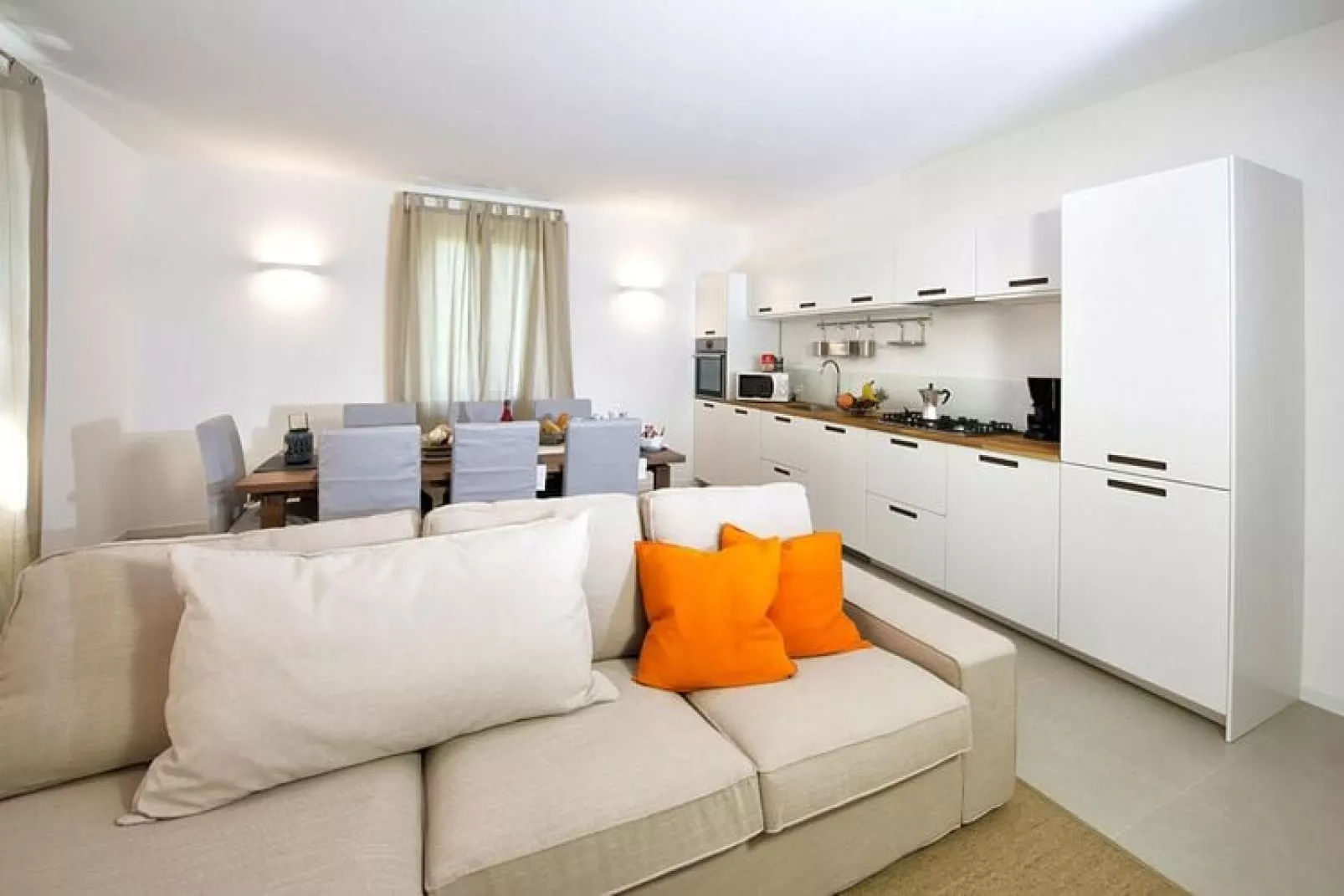 Apartment Limone Residence Nautic Resort San Carlo Gargnano-Quadrilo 110qm-Woonkamer