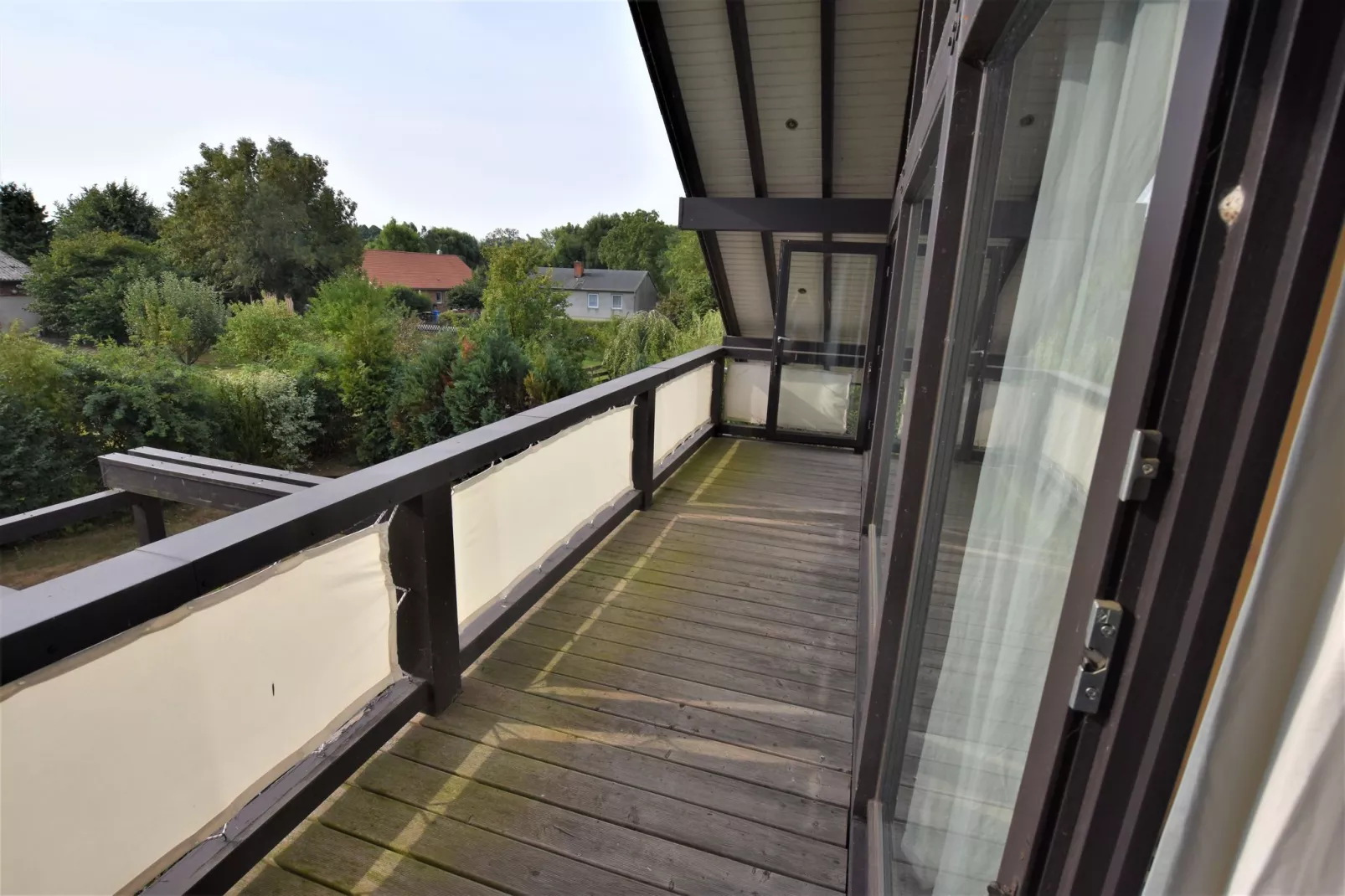 Ferienwohnung Landidyll am Salzhaff-Terrasbalkon