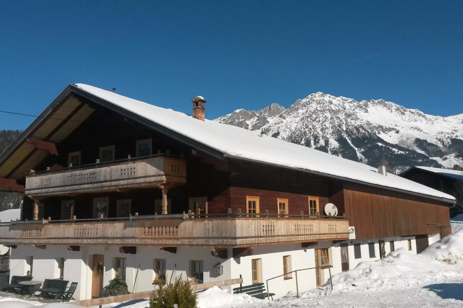 Ferienhaus am Wilden Kaiser-Exterieur winter