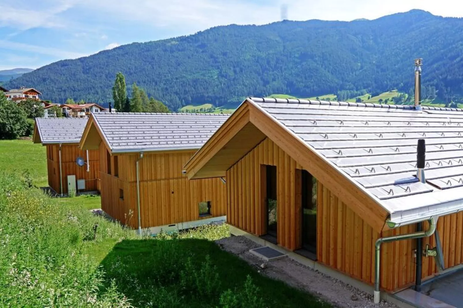 Chalets Bergeralm, Steinach am Brenner-Wellness Chalet XL - 8 Personen-Buitenkant zomer