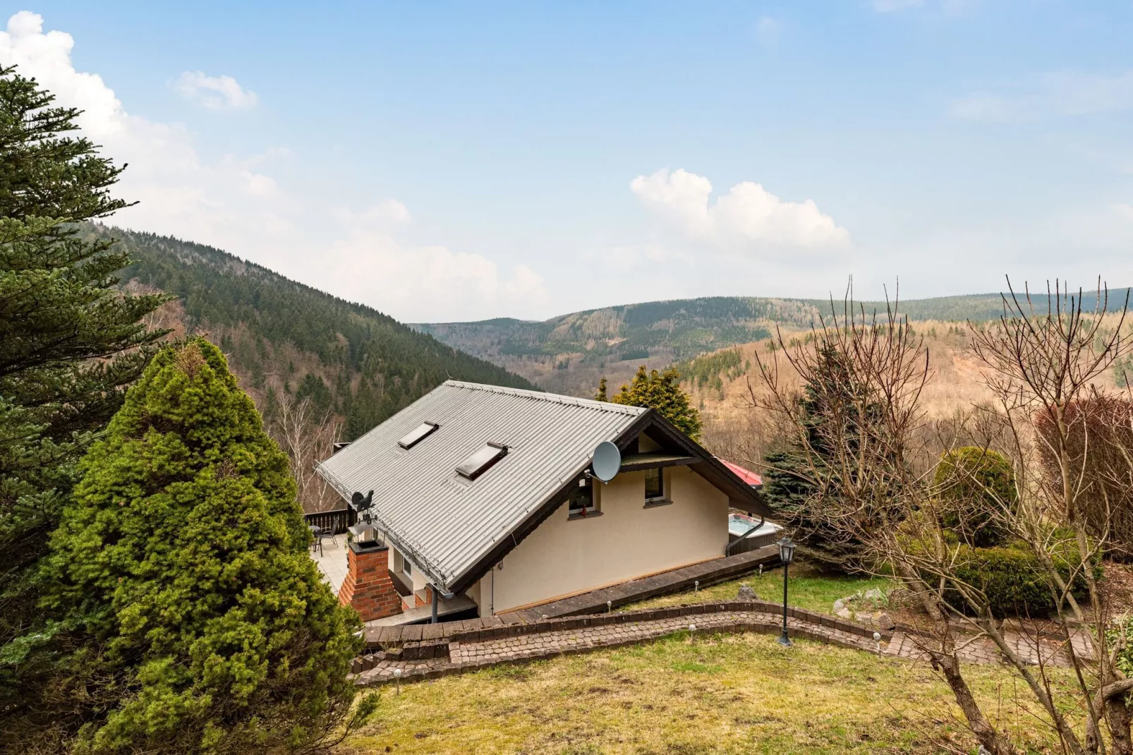 Ferienhaus Unterschönau-Buitenkant zomer