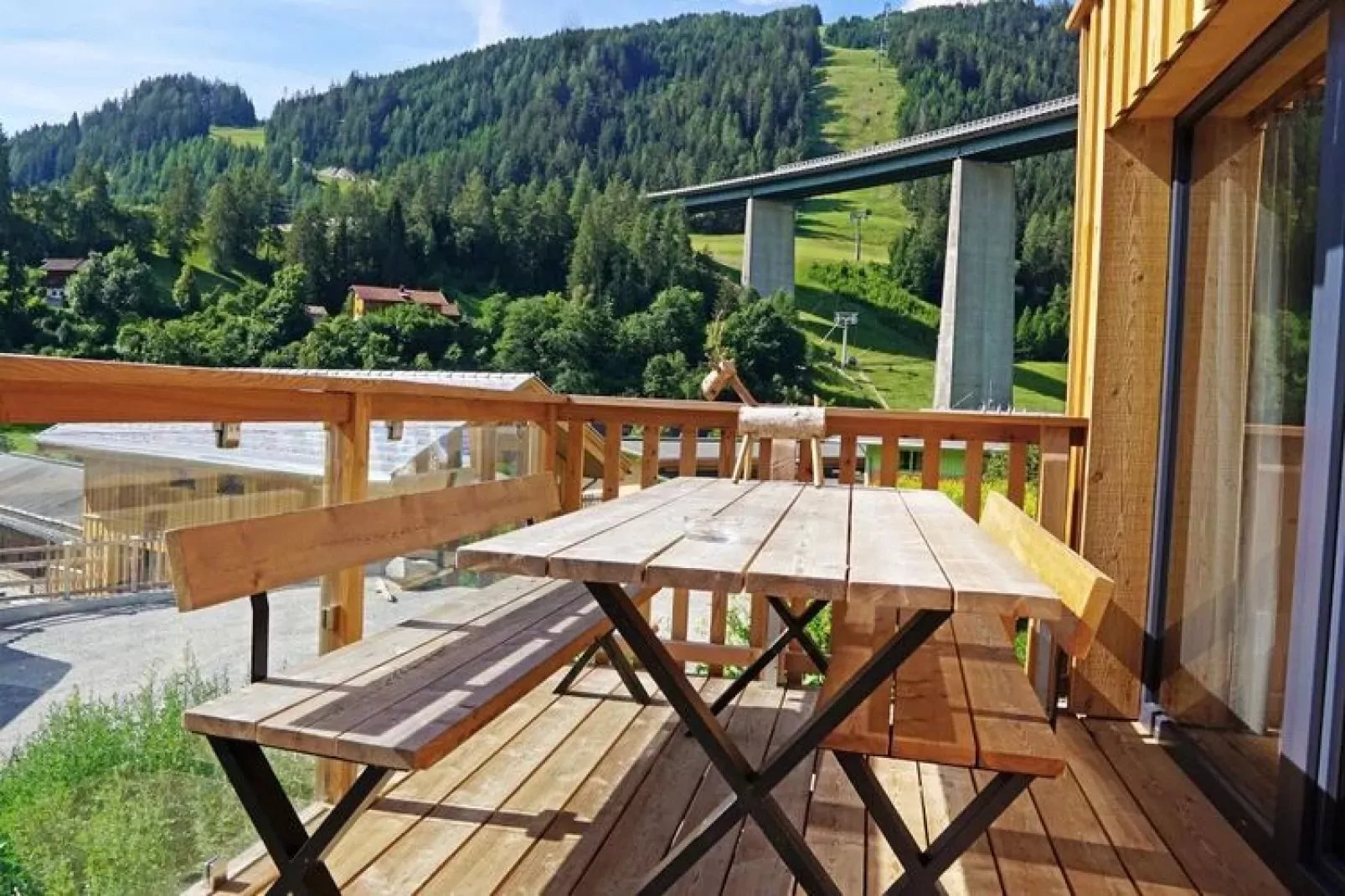 Chalets Bergeralm, Steinach am Brenner-Wellness Chalet XL - 10 Personen-Terrasbalkon