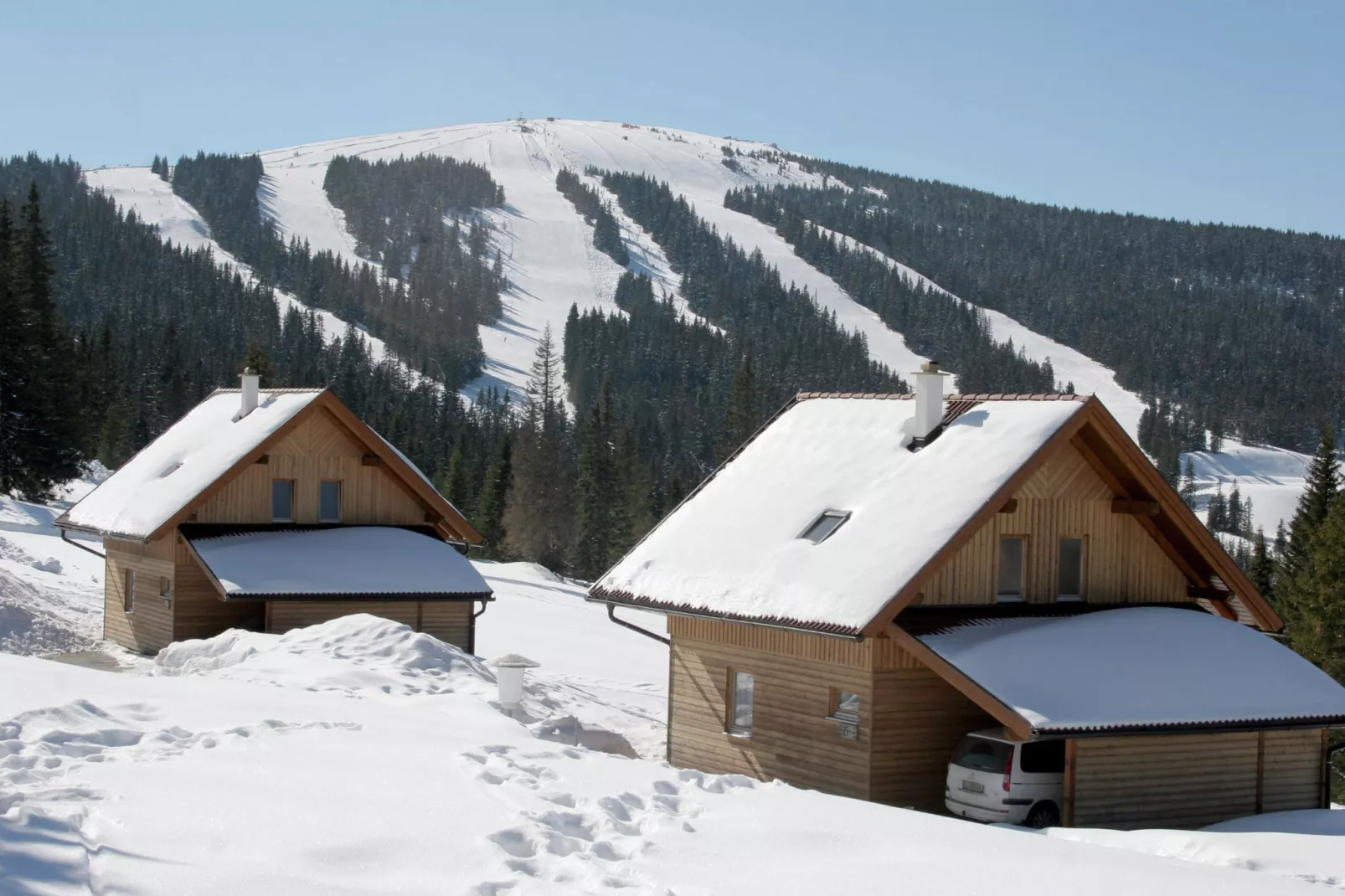 Almdorf Weinebene-Gebied winter 1km