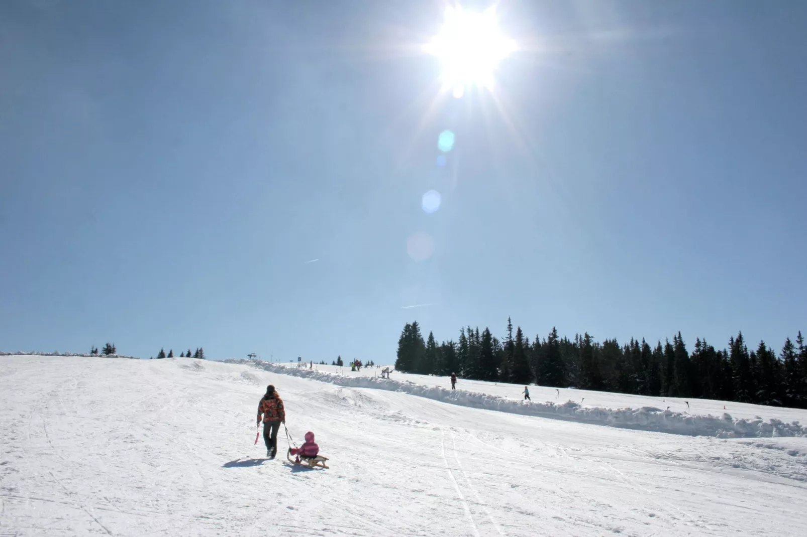 Almdorf Weinebene-Gebied winter 1km