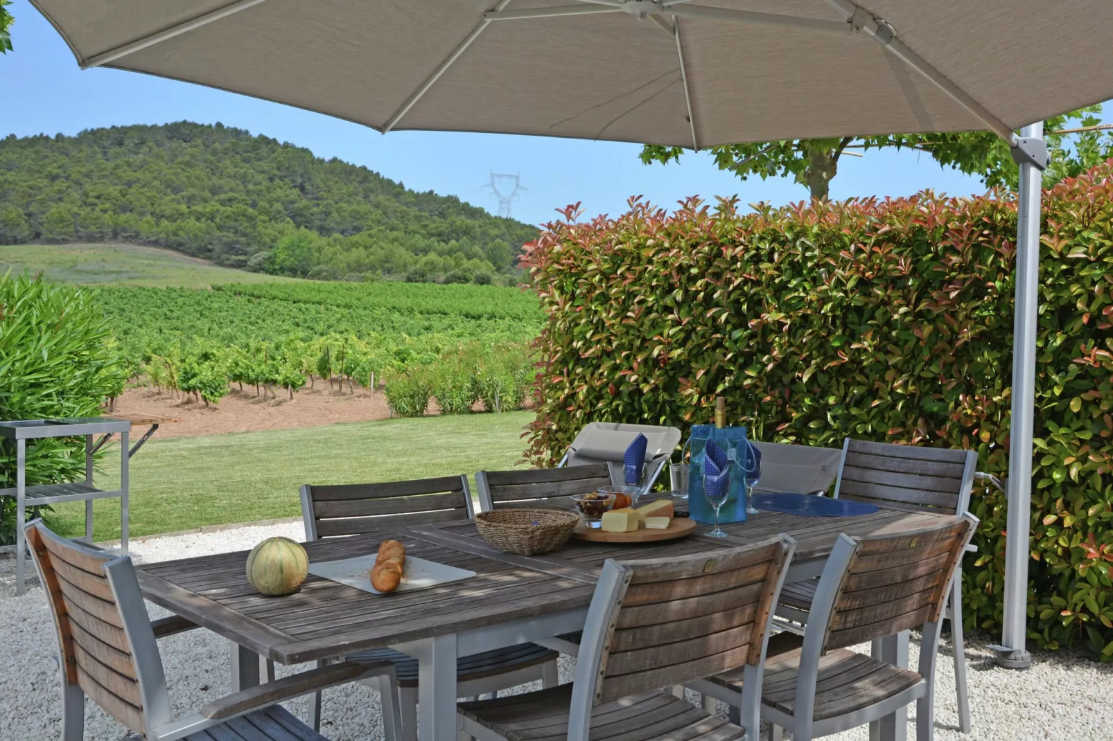 Gîtes Grenache en Syrah samen 10 personen-Terrasbalkon