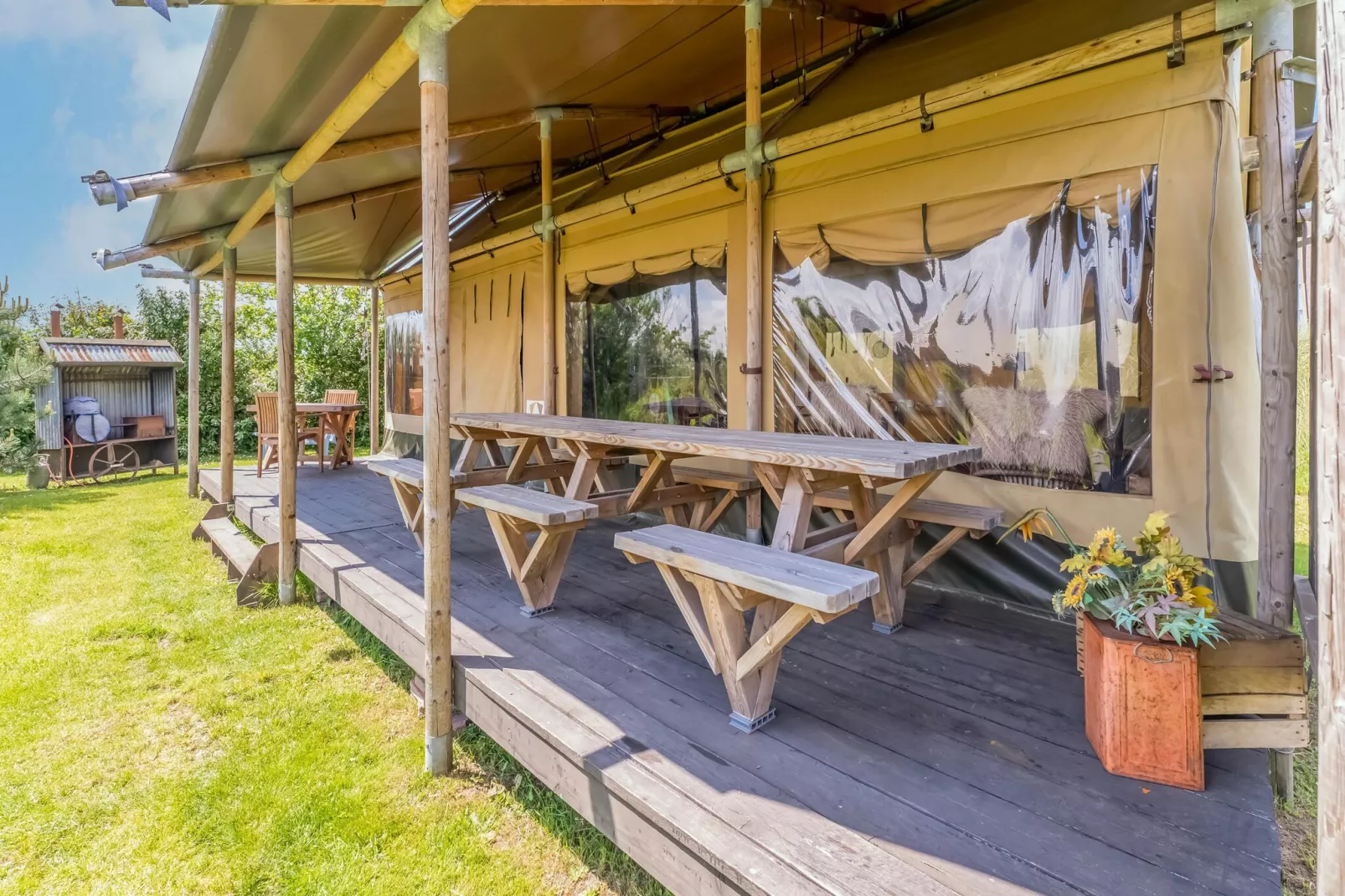 Duynpark Het Zwanenwater Wood Lodge Callantsoog 8-Terrasbalkon