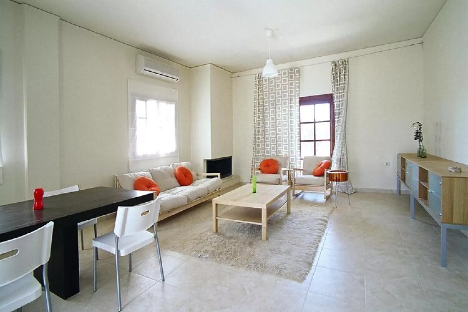 Holiday residence Rodanthi, Darmarochori-Villa Anthi, EG, ca. 170 qm, 6 Pax-Woonkamer