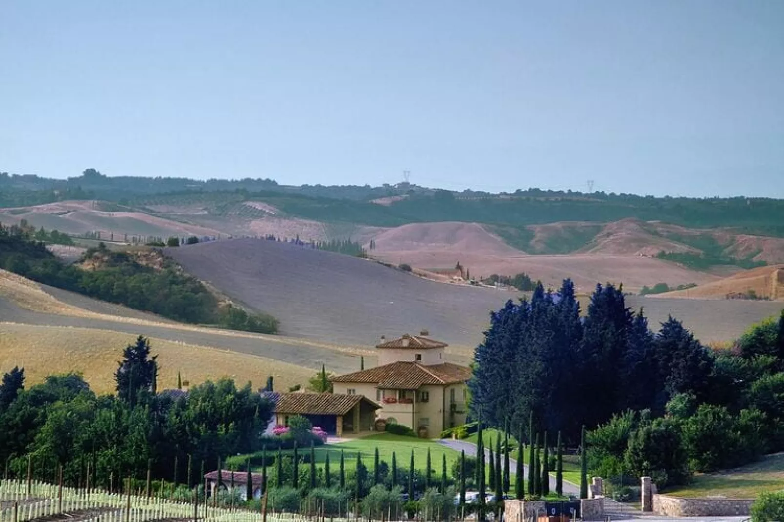 Ferienanlage Borgo della Meliana Gambassi Terme Typ Villa S Adele-Uitzicht zomer