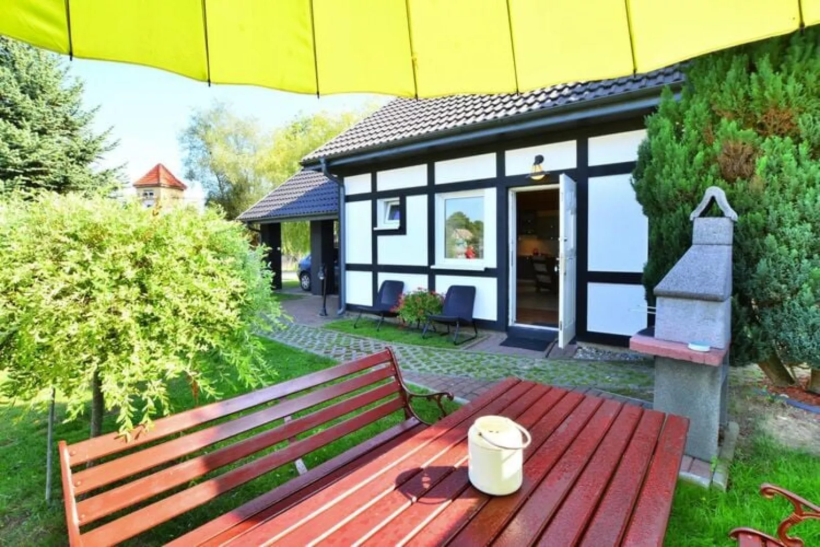 Domek piętrowy TYP B Łącko-Buitenkant zomer