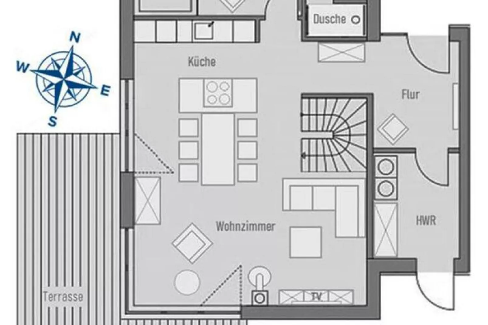 Ferienhaus Klint Dranske-Typ 3 Doppelhaus-Plattegrond