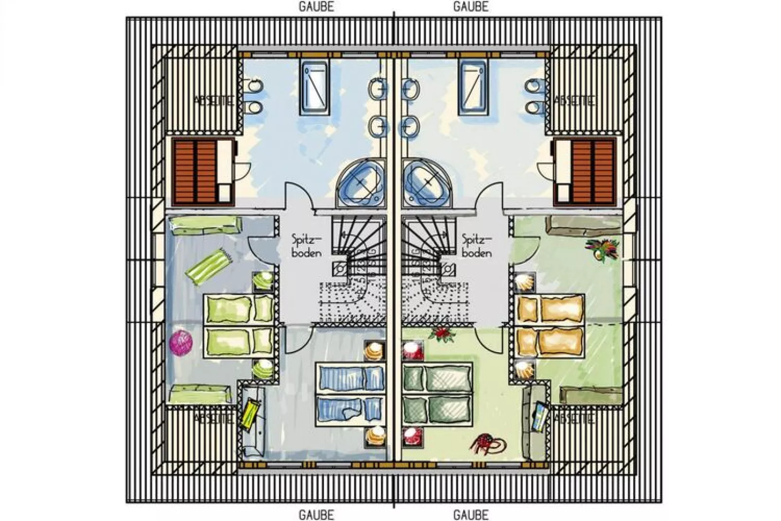 Gutshofhäuser Sellin-Plattegrond