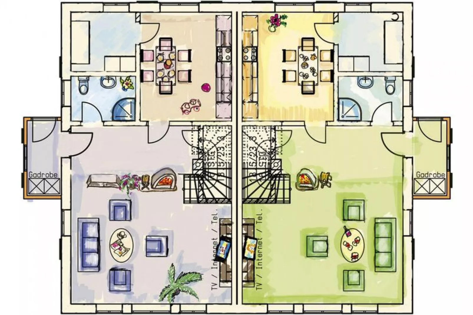 Gutshofhäuser Sellin-Plattegrond