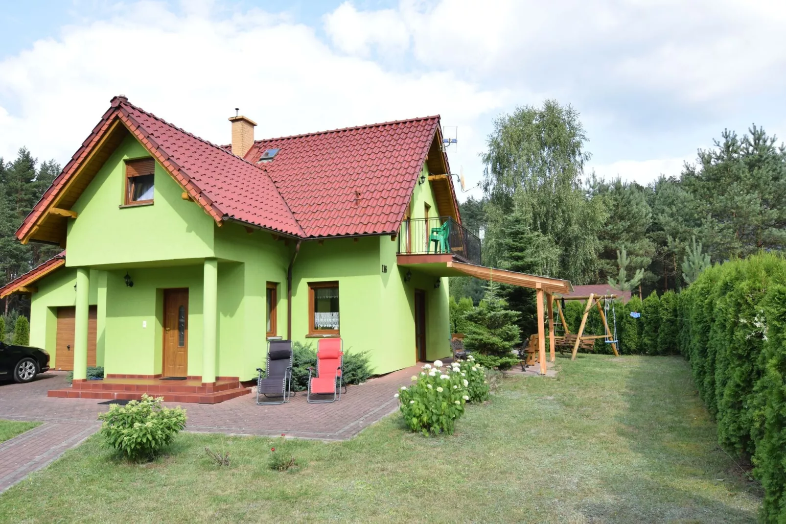 Holiday home in Lakie-Buitenkant zomer