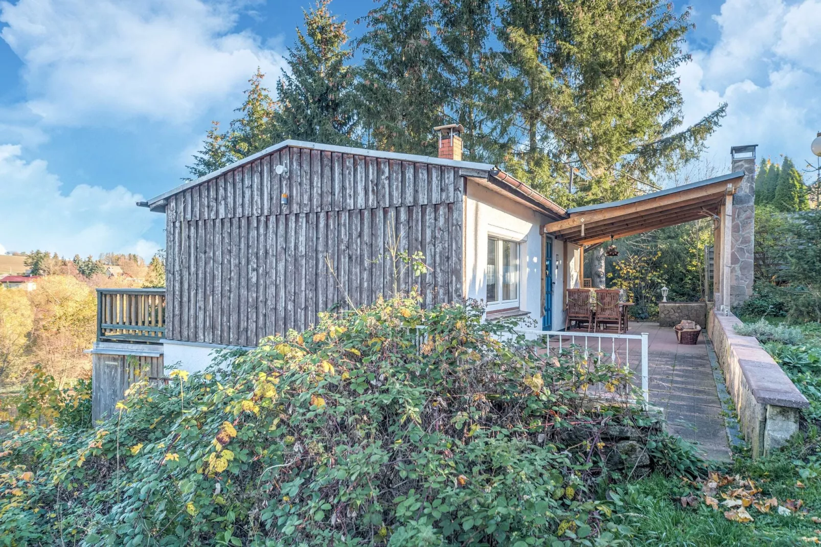 Vakantiehuis met eigen tuin-Buitenkant zomer