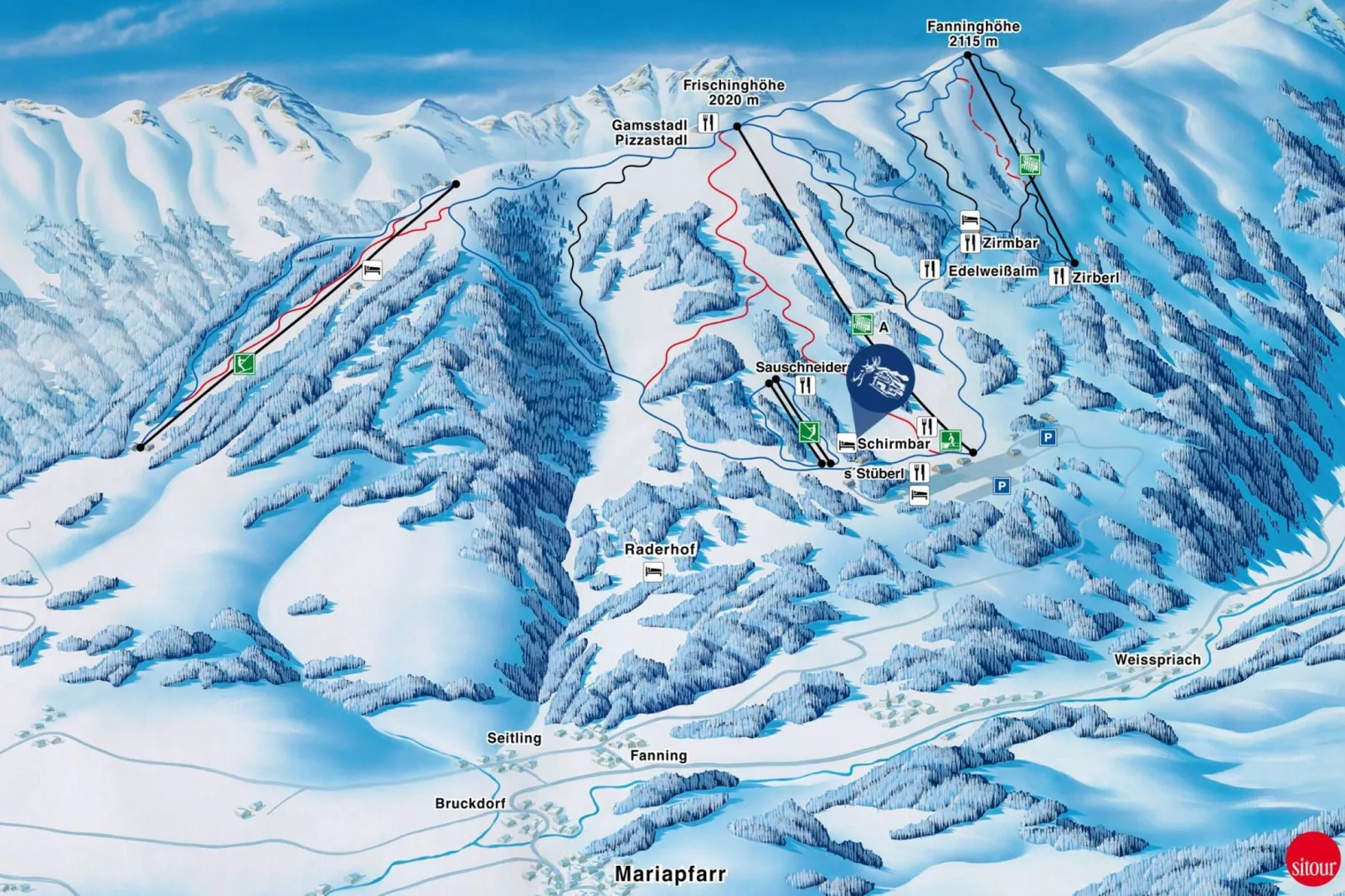 Ski in - Ski out Chalet Lungau-Gebied winter 20km