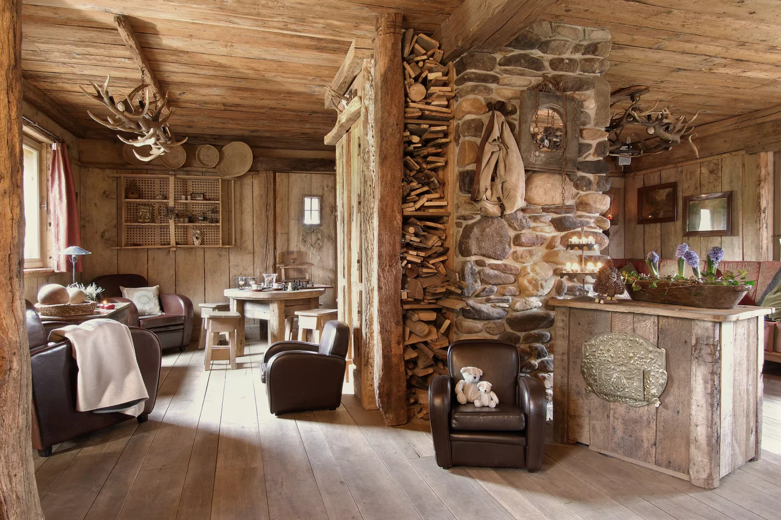 Chalet de la Source-Woonkamer