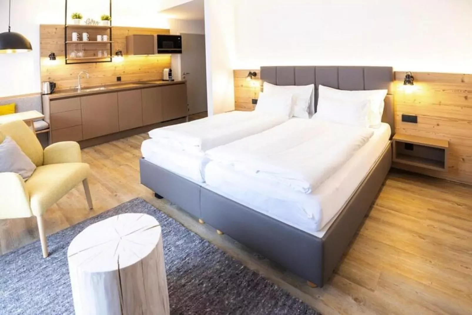 Appartement in Hinterstoder met parkeerplaats-Slaapkamer