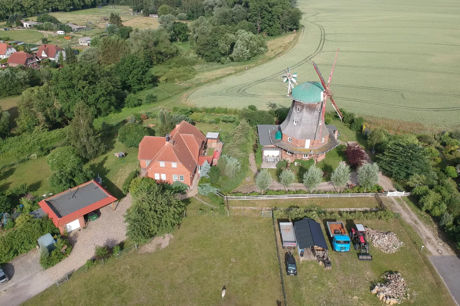 Zur Windmühle-Gebieden zomer 1km