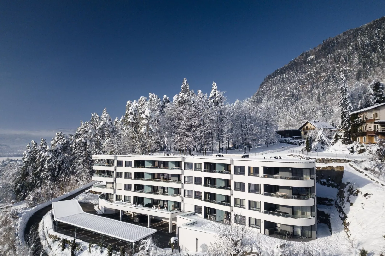Apartment Das Dobratsch im Alpe Maritima, Annenheim am Ossiacher See-Das Dobratsch-Exterieur winter