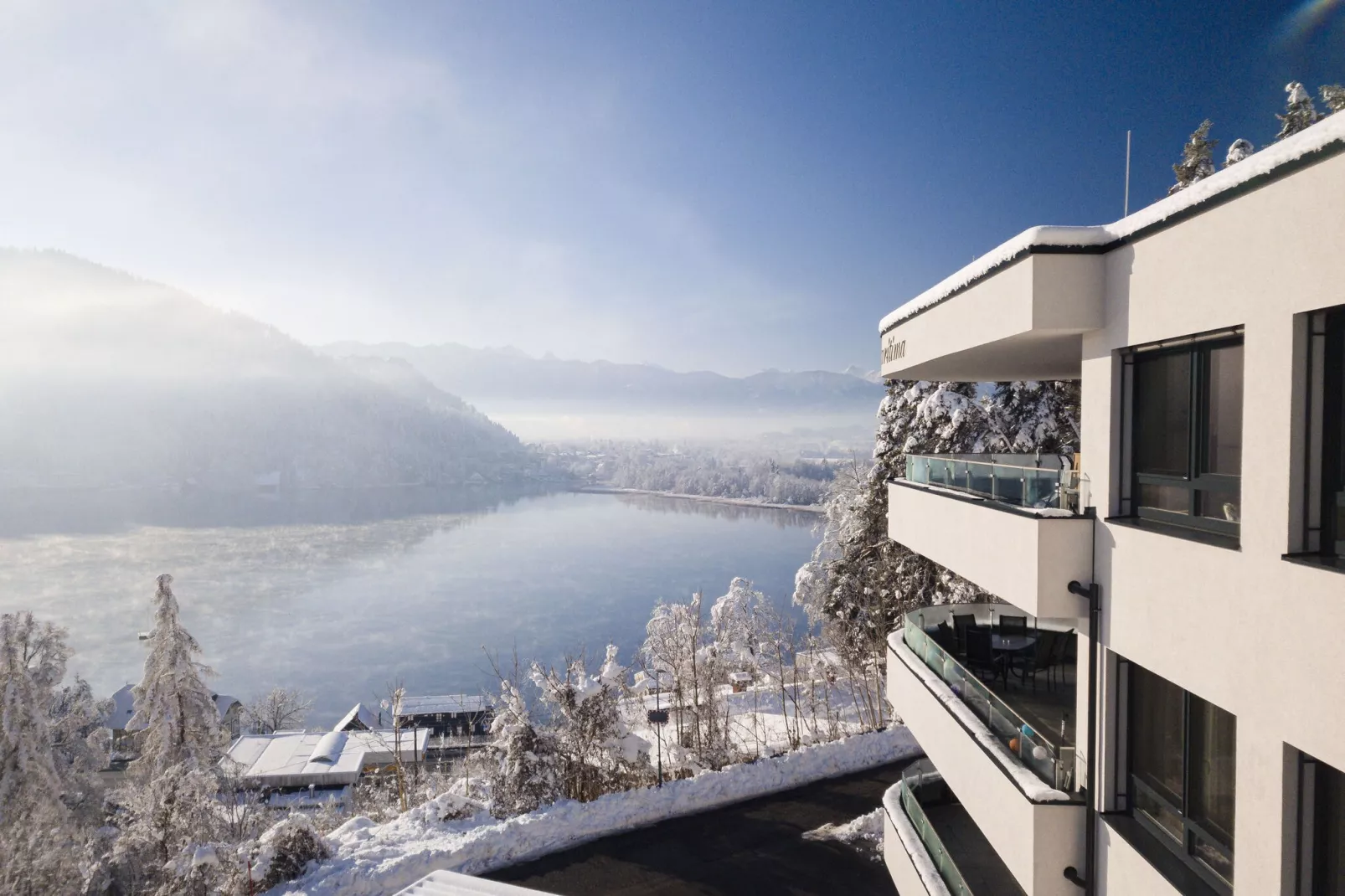 Apartment Das Dobratsch im Alpe Maritima, Annenheim am Ossiacher See-Das Dobratsch-Uitzicht winter