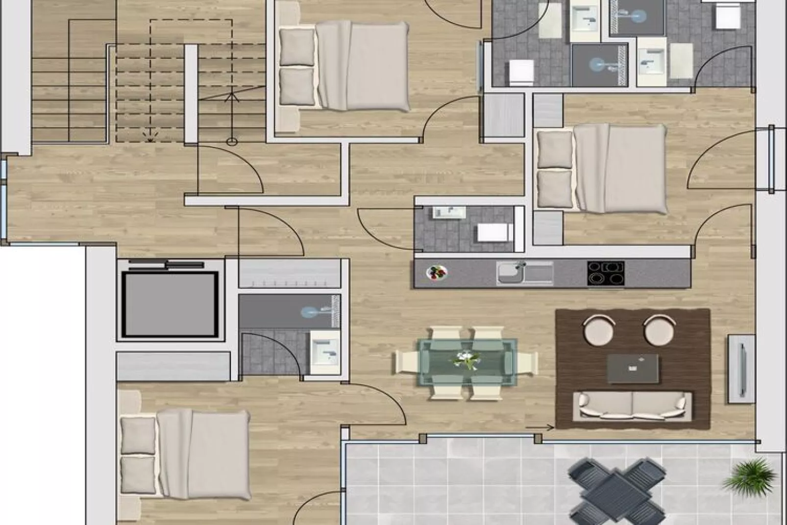 Apartments B-HOME-Plattegrond