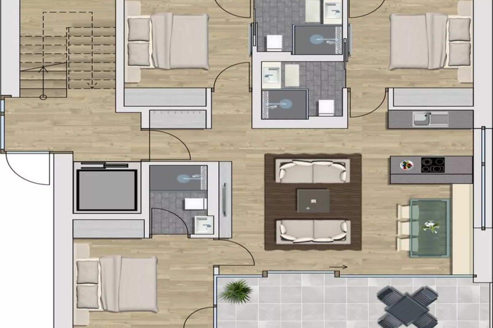 Apartments B-HOME-Plattegrond