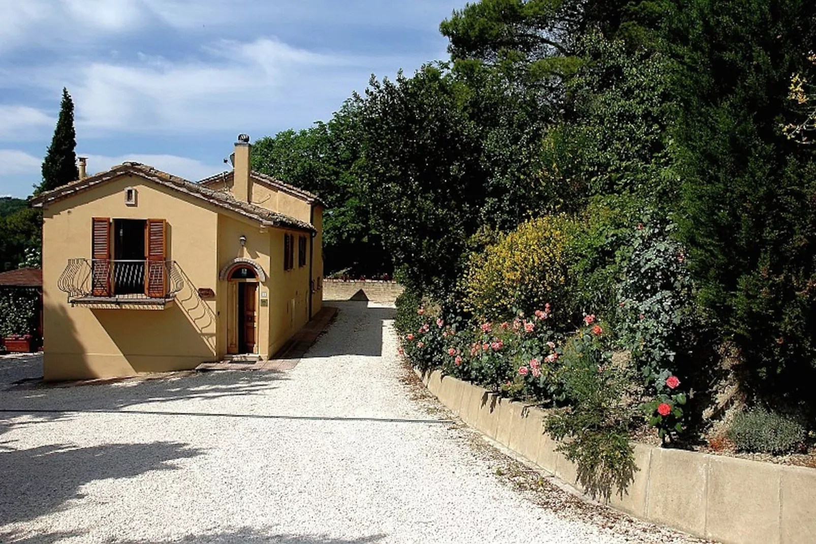 Agriturismo met zwembad en mooi uitzicht tussen wijngaard en olijfbomen-Buitenkant zomer