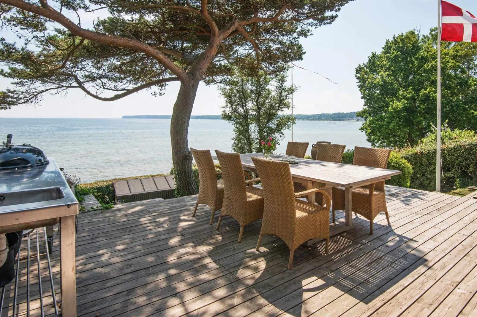 Geweldig vakantiehuis in Bjert met een balkon