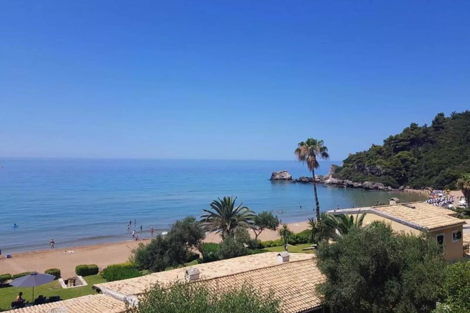 Corfu Glyfada Apartment 46-Uitzicht zomer